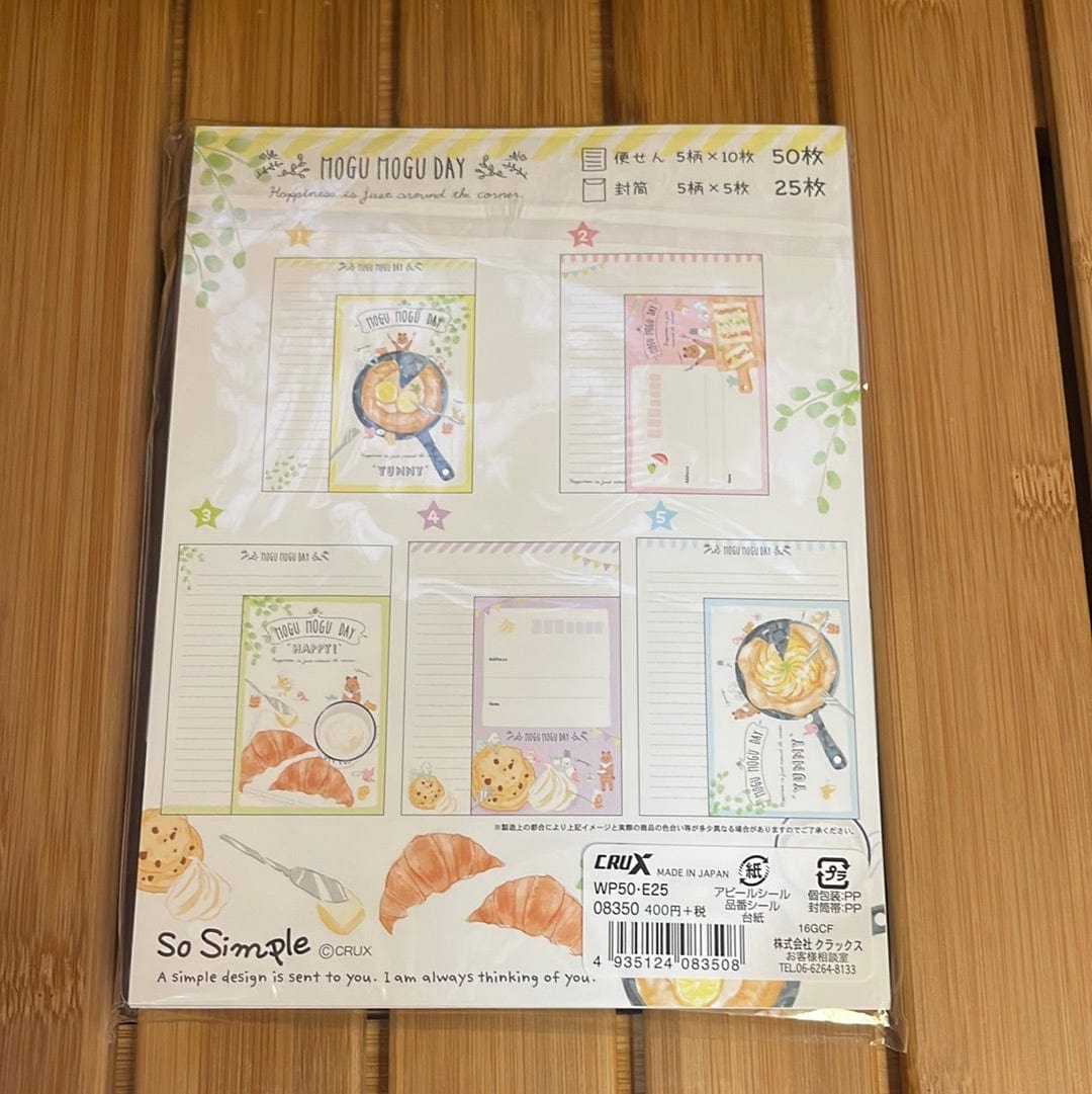 Kawaii Import Mogu Mogu Breakfast Day Letter Set Kawaii Gifts 4935124083508