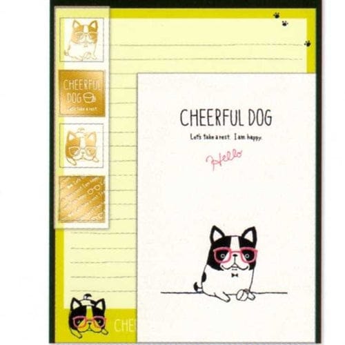 Q-Lia Cheerful Dog Letter Set with Seal Stickers