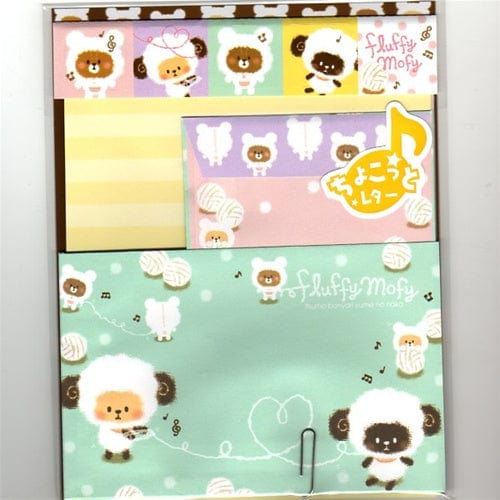 Q-Lia Fluffy Mofy Sheeps Letter Set with Seal Stickers