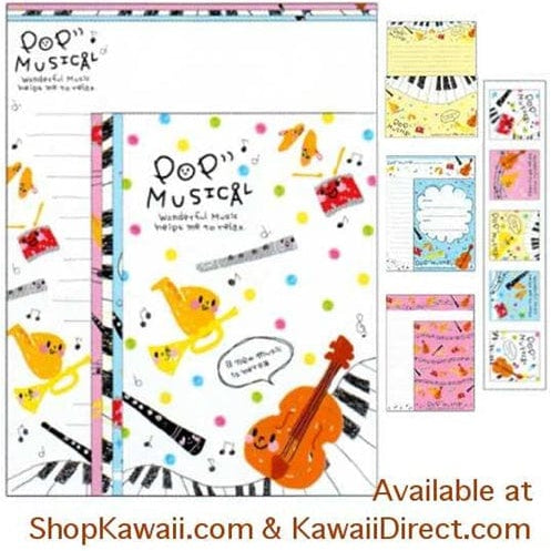 Q-Lia Pop Musical Quad Letter Set with Seal Stickers