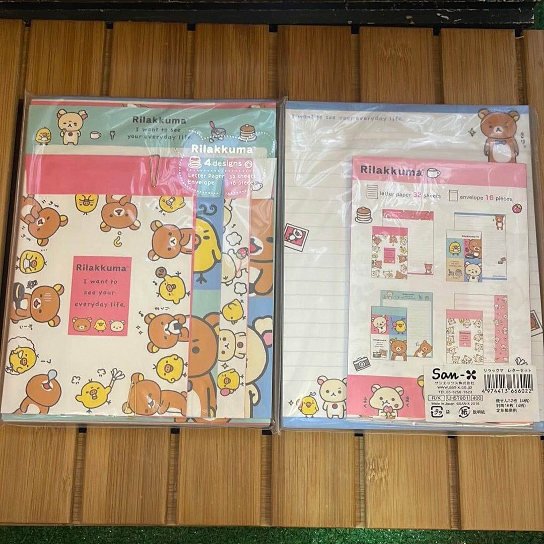 Kawaii Import Rilakkuma Everyday Life Letter Set Kawaii Gifts 4974413666022