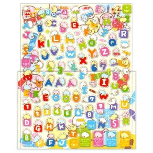 San-X Mamegoma Baby Letter Set with Sparkly Stickers: 2