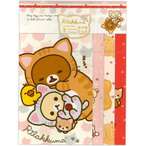 San-X Rilakku Cat Quad Letter Set: Beige