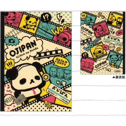 Q-Lia Ojipan Panda B5 Lined Notebook: Camera Film Negative
