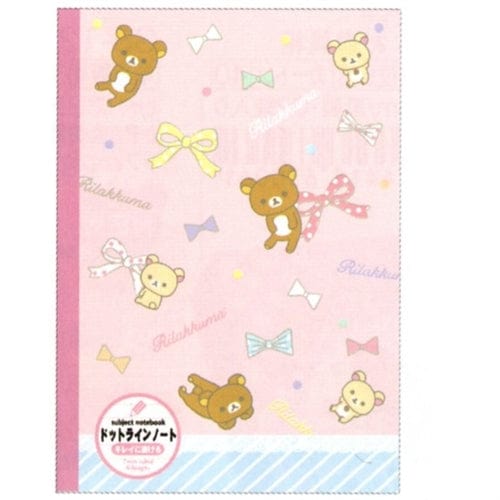 San-X Rilakkuma B5 Blank Notebook: Pink with Ribbons