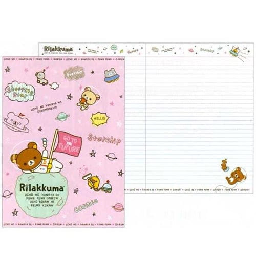 San-X Rilakkuma Universe B5 Ruled Notebook: Pink