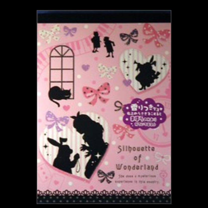 Kawaii Import Alice Silhouette of Wonderland Double Memo Pad Kawaii Gifts 4530344401448