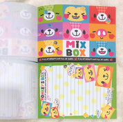 Kawaii Import Animal Mix Box Double Memo with TWO Sticker Sheets Kawaii Gifts 4935124685559