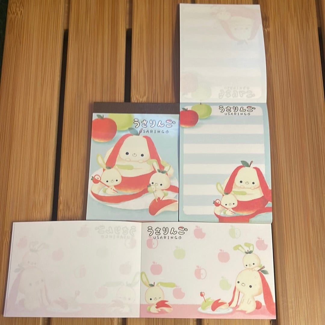 Kawaii Import Apple Bunny Small Memo Pad Kawaii Gifts 4935124082938