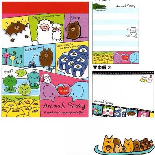 Kamio Animal Story Small Memo Pad
