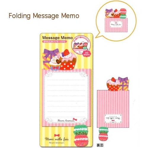 Mind Wave Cupcakes & Macarons Merci Mille Fois Folding Message Memo