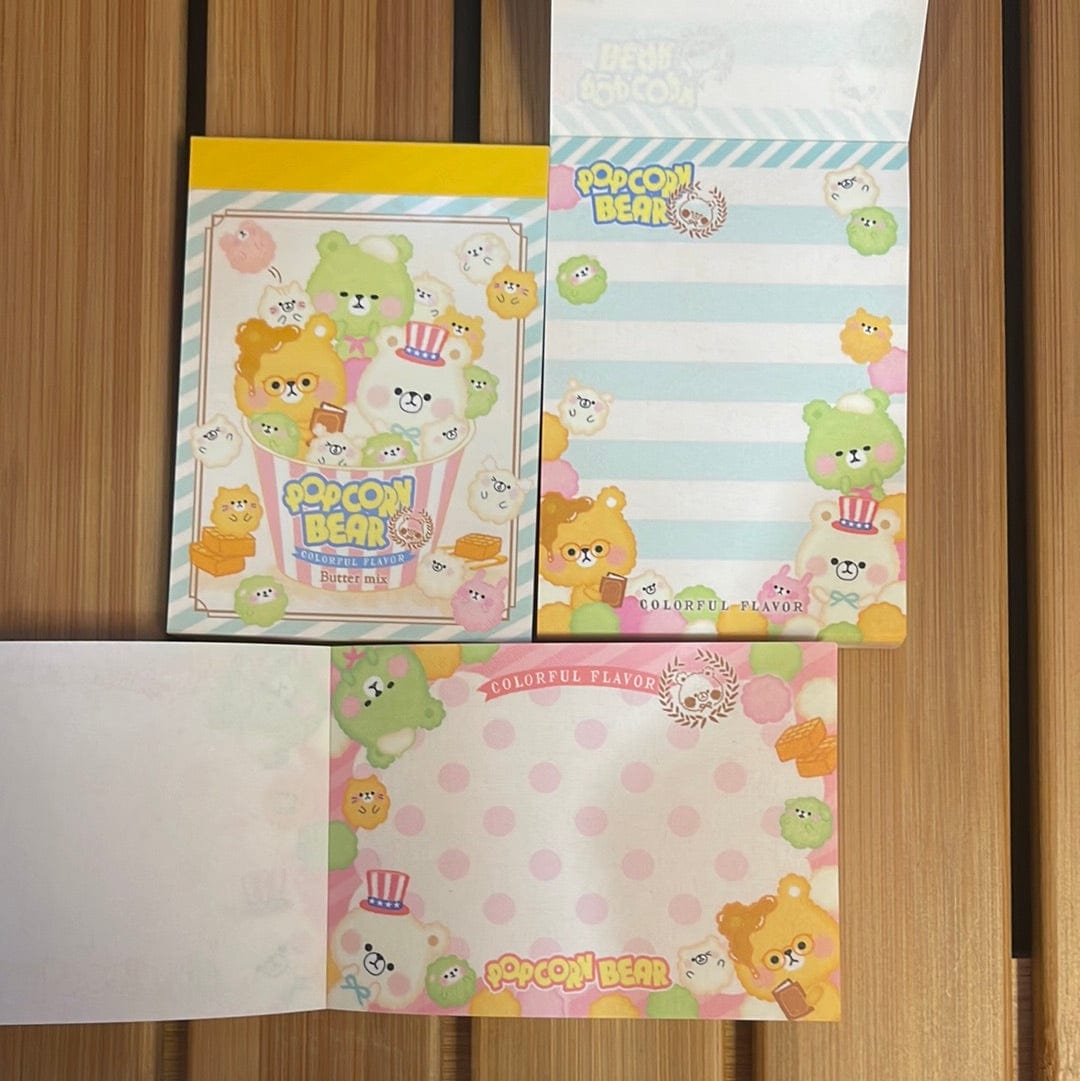 Kawaii Import Popcorn Flavor Butter Mix Small Memo Pad Kawaii Gifts