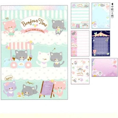 Q-Lia Bonjour Time Kitty Ice Cream Cart Memo