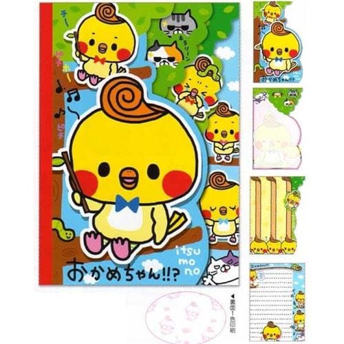 Q-Lia Itsumo No Birds & Cats on a Tree Die-Cut Memo Pad