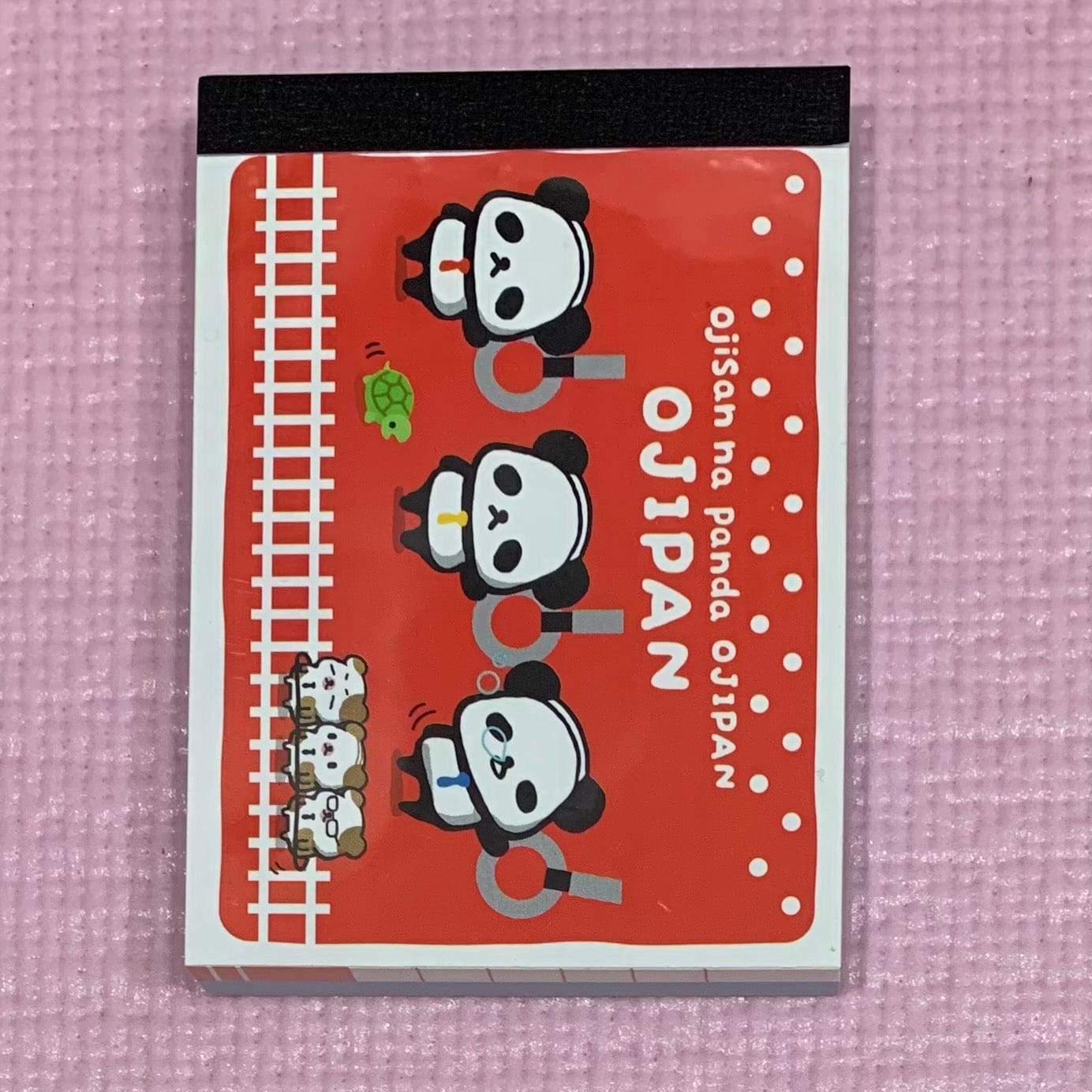 Kawaii Import Q-Lia Ojipan Panda Small Memo Pad: Red Subway Car (B) B Kawaii Gifts 93091253