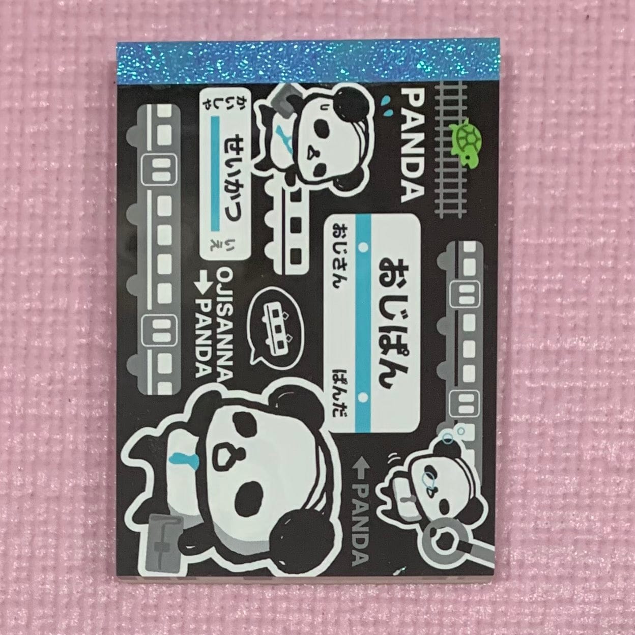 Kawaii Import Q-Lia Ojipan Panda Small Memo Pad: Red Subway Car (B) D Kawaii Gifts 93156789