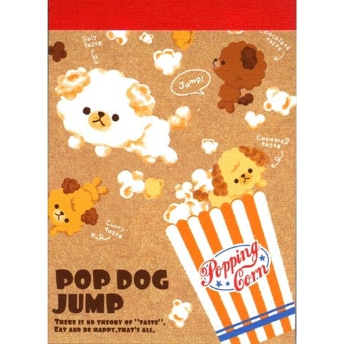 Q-Lia Pop Dog Jump Popping Corn Small Memo Pad