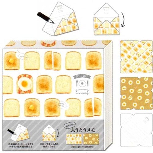 Q-Lia Toast & Egg Chocotto Folding Memo