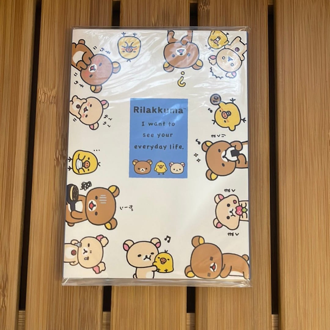 Kawaii Import Rilakkuma Everyday Life Memo Pad Blue Kawaii Gifts 4974413666015
