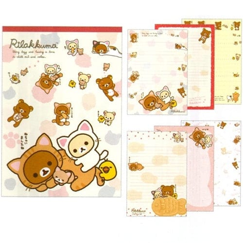 San-X Rilakku Cat Extra Large Memo Pad: Beige