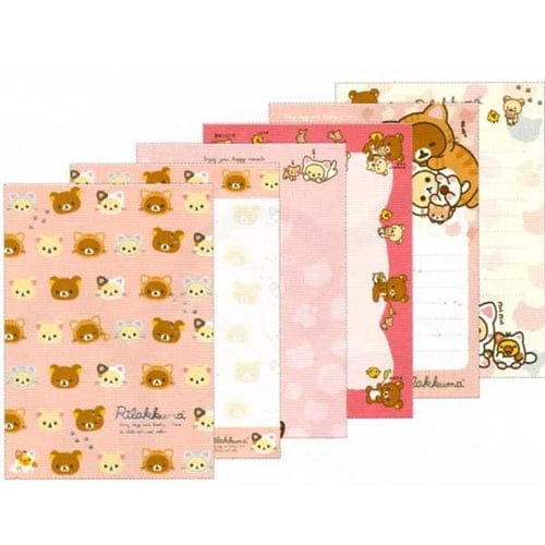 San-X Rilakku Cat Memo Pad: Pink