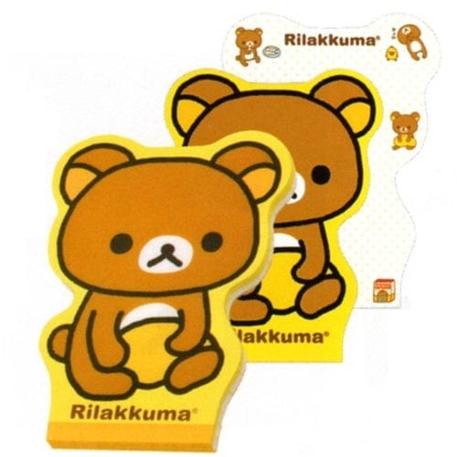 San-X Rilakkuma Die-Cut Memo Pad: Relax Bear Sitting
