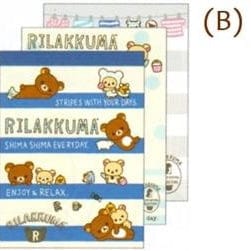 Kawaii Import San-X Rilakkuma Shima Shima Everyday Small Memo Pads B Kawaii Gifts 4974413612777