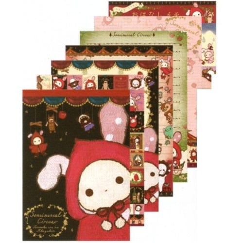 San-X Sentimental Circus Memo Pad with Stickers: Little Red Riding Hood 1