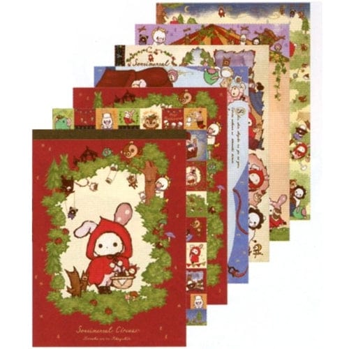 San-X Sentimental Circus Memo Pad with Stickers: Little Red Riding Hood 2
