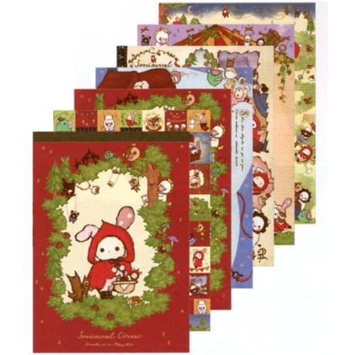 San-X Sentimental Circus Memo Pad with Stickers: Little Red Riding Hood 2