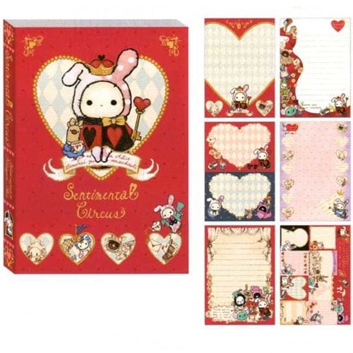 San-X Sentimental Circus Queen of Hearts Memo: Red
