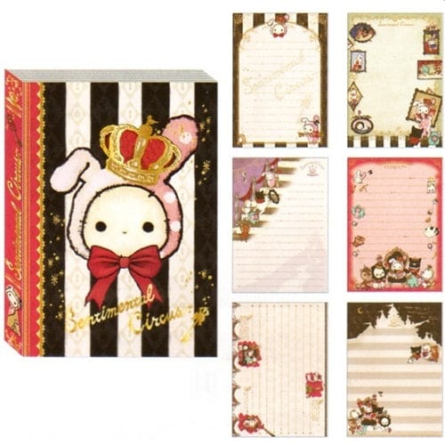 San-X Sentimental Circus Secret Anniversary Memo Pad: Crown & Ribbon