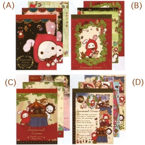 San-X Sentimental Circus Small Memo Pad: Little Red Riding Hood