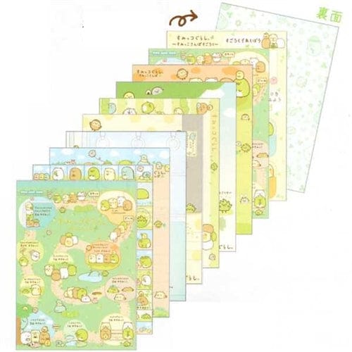 San-X Sumikko Gurashi "Things in the Corner" Memo Pad with Stickers: Park Map
