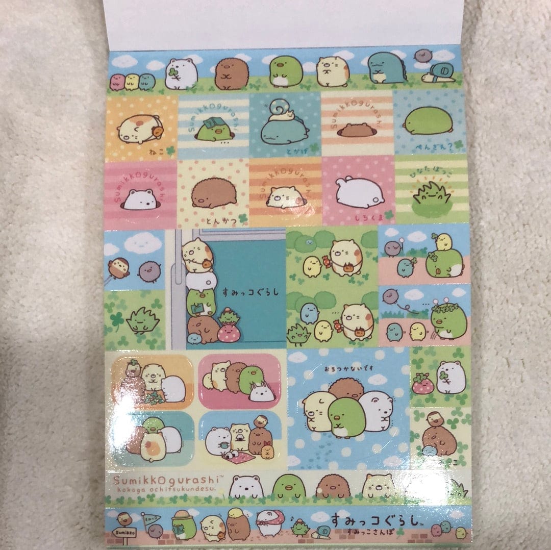 Kawaii Import San-X Sumikko Gurashi "Things in the Corner" Memo Pad with Stickers: Park Map Kawaii Gifts 4974413613828