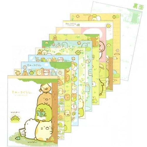 San-X Sumikko Gurashi "Things in the Corner" Memo Pad with Stickers: Sitting Under a Tree
