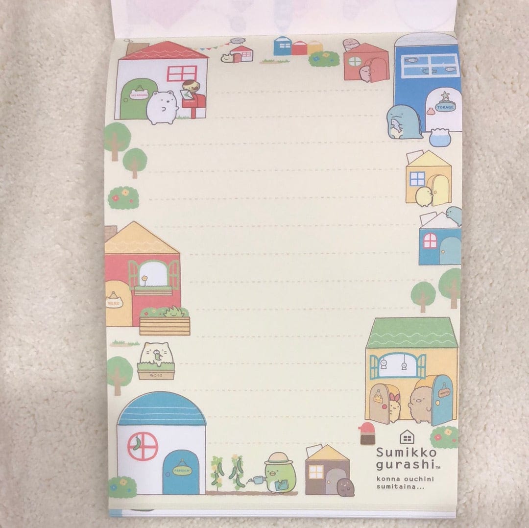Kawaii Import San-X Sumikko Gurashi "Things in the Corner" Our Dream Home Memo with Seal Stickers Kawaii Gifts 4974413637947