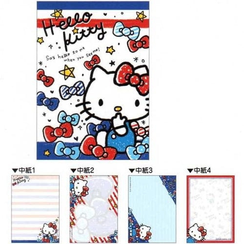 Sanrio Japan Hello Kitty Red White & Blue Memo Pad