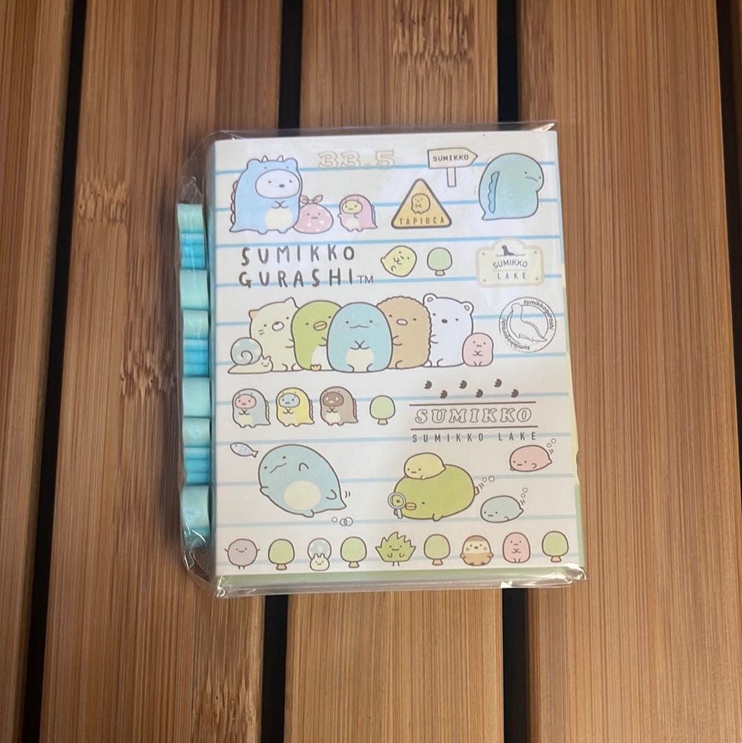 Kawaii Import Sumikko Gurashi Flip Memo Pad With Erasers Sumikko Lake Kawaii Gifts 4974413664288