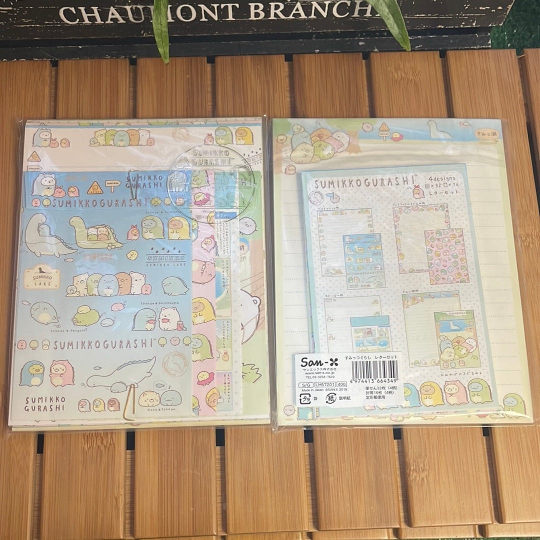 Kawaii Import Sumikko Gurashi 'Sumikko Lake' Letter Sets Kawaii Gifts 4974413664349