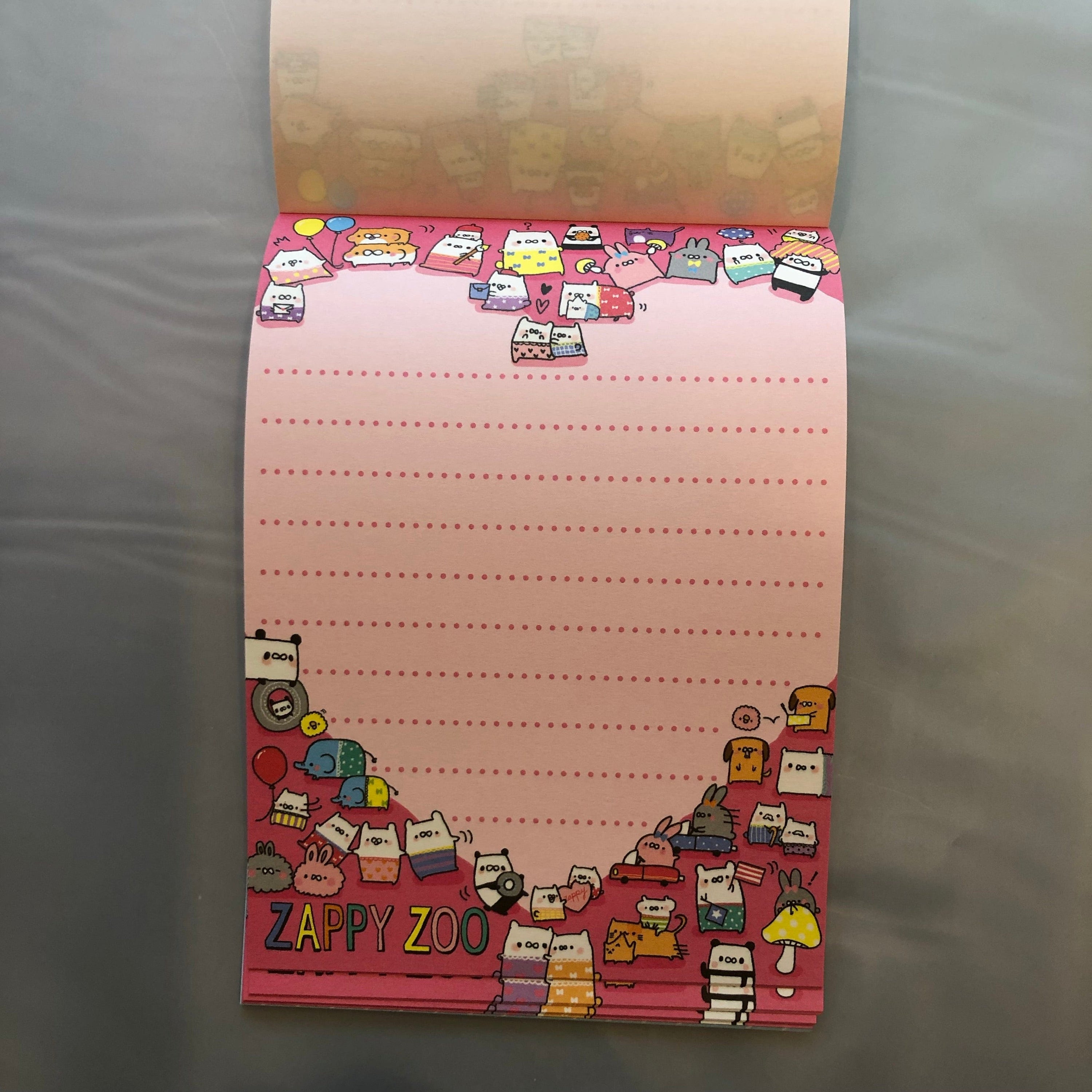 Kawaii Import Zappy Zoo Memo Pad Kawaii Gifts 4991277100967