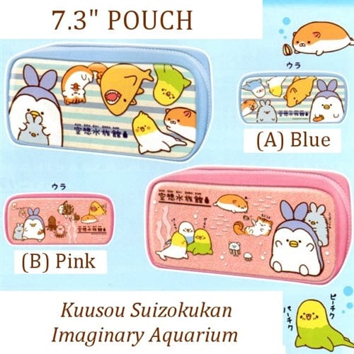 Kamio Kuusou Suizokukan Imaginary Aquarium 7.3" Pouch: (A) Blue