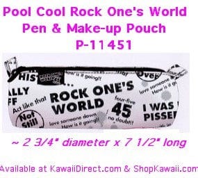 Pool Cool Rock One's World Pen & Make-up Pouch