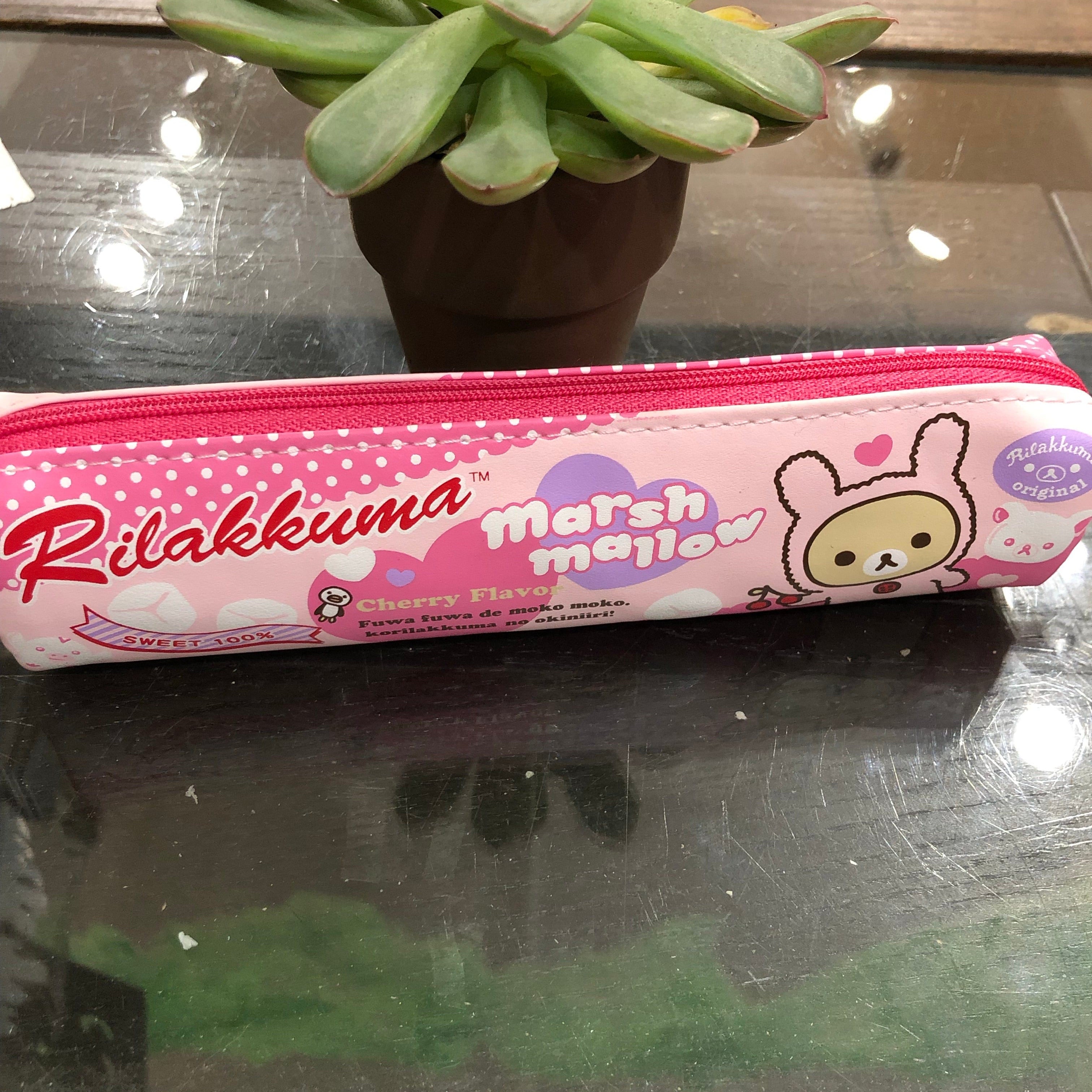 Kawaii Import Rilakkuma Market Slim Pouches Pink Kawaii Gifts 4949827847114