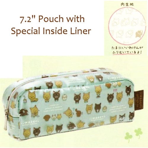 San-X Iiwaken Shiba Inu 7.2" Blue Pouch