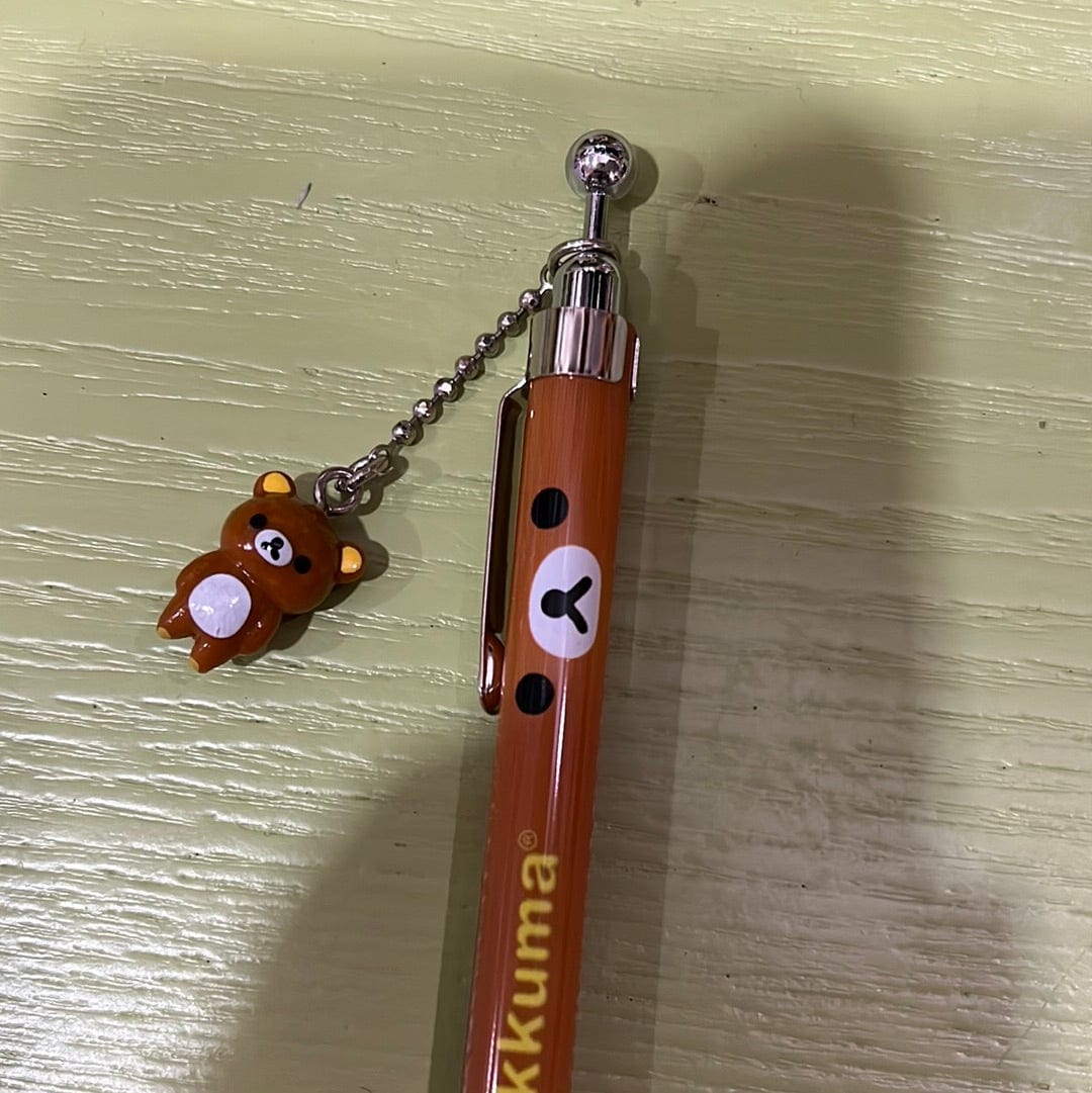 Kawaii Import San-X Rilakkuma Mechanical Pencil with Dangly Charm: Little Bear Rilakkuma Kawaii Gifts
