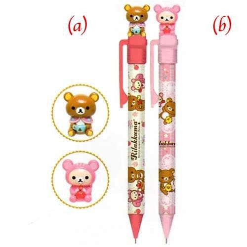 San-X Rilakkuma Squirrels Mechanical Pencils with Mascot
