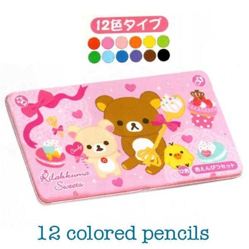 San-X Rilakkuma Sweets 12-Color Pencil Set