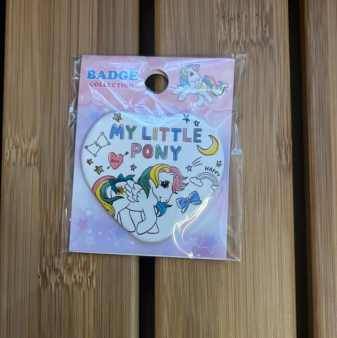 Kawaii Import My Little Pony Heart Shaped Pins Kawaii Gifts