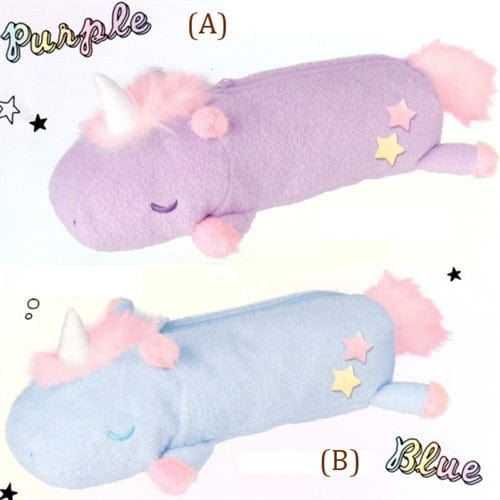 Q-Lia Kindness Sky Flavor Plushy Unicorn Pouch: (A) Purple
